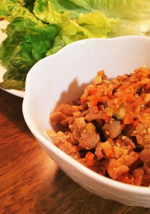 韓国風　肉味噌のレタス包み-レシピのメイン写真