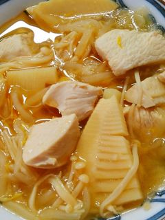 鶏むね肉と筍 もやしの胡麻油香る中華煮-レシピのメイン写真