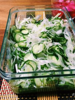 新玉ねぎたっぷり。水菜ときゅうりのマリネ-レシピのメイン写真