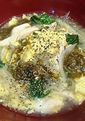 もずくとささみの☆ヘルシー酸辣湯風スープ-レシピのメイン写真