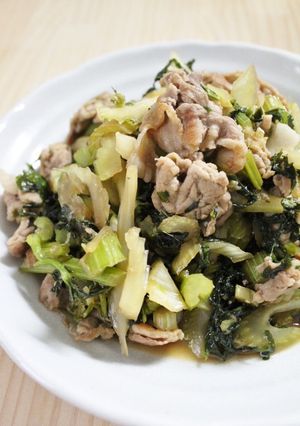 やみつき♪丼にも♪セロリと豚肉の金平風-レシピのメイン写真