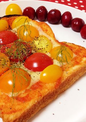 かわいい！すぐ出来る！ミニトマトースト-レシピのメイン写真