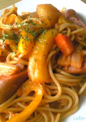 あっさりミネストローネ風ナポリタン-レシピのメイン写真