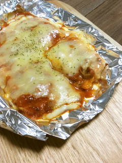 リメイク☆薄上げのミートソースチーズ焼き-レシピのメイン写真