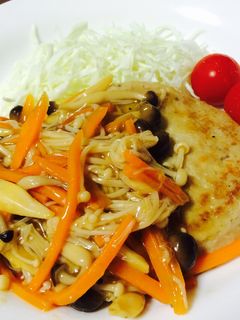 和風キノコあんかけの豆腐ハンバーグ-レシピのメイン写真