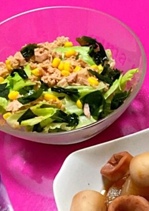 ツナとわかめのサラダ-レシピのメイン写真