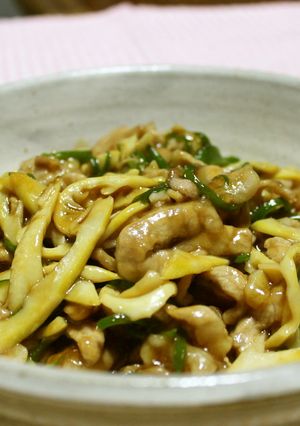 淡竹とピーマンと豚肉の細切り炒め-レシピのメイン写真