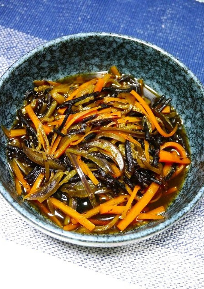 簡単！基本の茄子とひじきの煮物-レシピのメイン写真