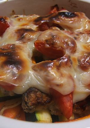 夏野菜と牡蠣のチーズ焼き-レシピのメイン写真