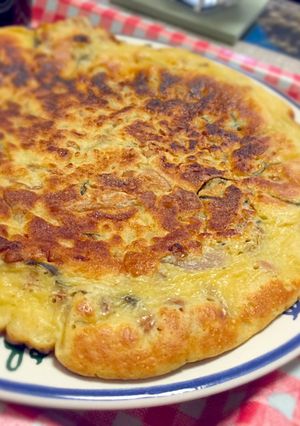 納豆と塩昆布のチヂミ♡余ったたこ焼き粉で-レシピのメイン写真