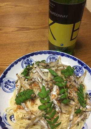 琵琶湖の小鮎と木の芽のパスタ☆-レシピのメイン写真