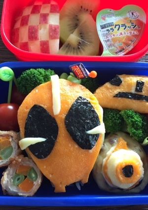 幼稚園児のキャラ弁〜仮面ライダーゴースト-レシピのメイン写真