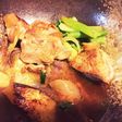 鶏肉と小松菜の炒め物