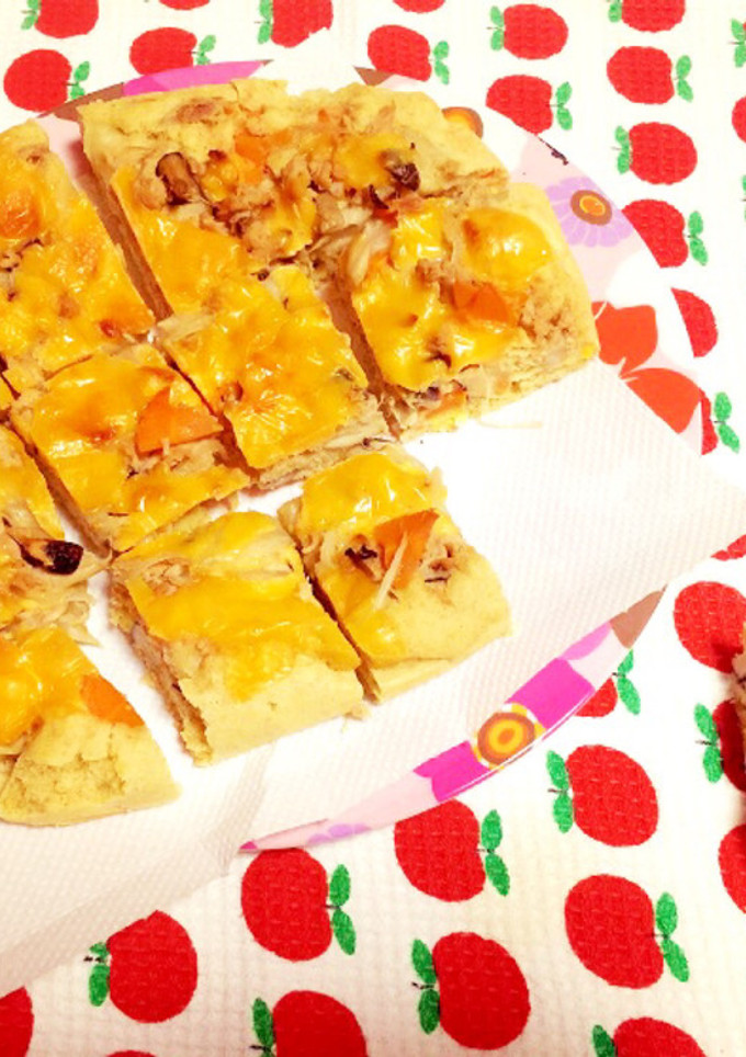 HMで♪玉ねぎ&きのこのスクエアケーキ♪-レシピのメイン写真