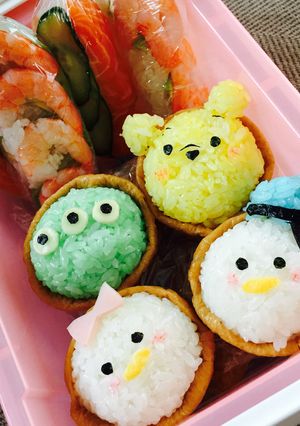ツムツムおいなり弁当-レシピのメイン写真