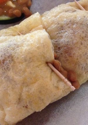 残りカレーとチーズ納豆の油揚げつつみ-レシピのメイン写真