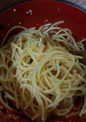 簡単ふりかけパスタ(*^^*)-レシピのメイン写真
