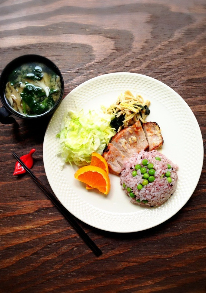 薬膳★えのきとわかめの生姜炒めポーク添え-レシピのメイン写真