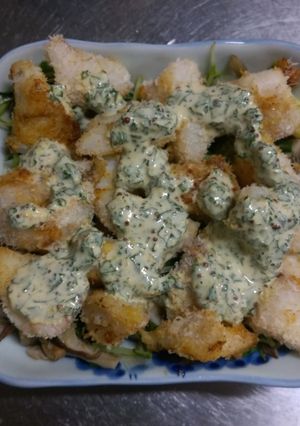 ３月１１日晩飯【真鱈のパン粉焼き】-レシピのメイン写真