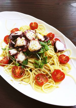 タコの冷製和風パスタ-レシピのメイン写真