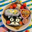 キャラ弁☆ゆかり卵のくまモンなおにぎらず
