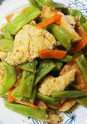 ☆ささげ・マフラー・小揚の正油煮物-レシピのメイン写真