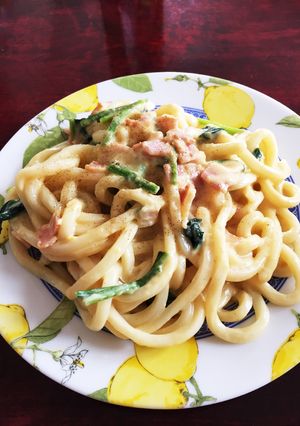 濃厚カルボナーラうどん-レシピのメイン写真