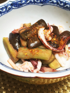 長ナスとイカゲソの炒め物-レシピのメイン写真