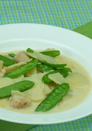 ホタテときぬさやのクリーム煮-レシピのメイン写真
