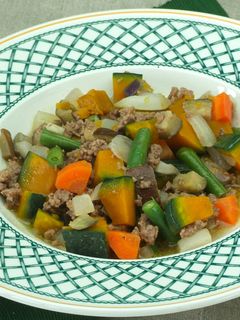 夏野菜とひき肉の蒸し煮-レシピのメイン写真