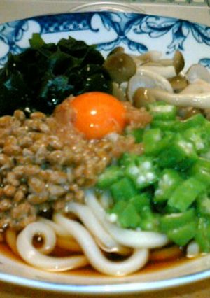 ネバネバ夏の手抜きスタミナうどん-レシピのメイン写真