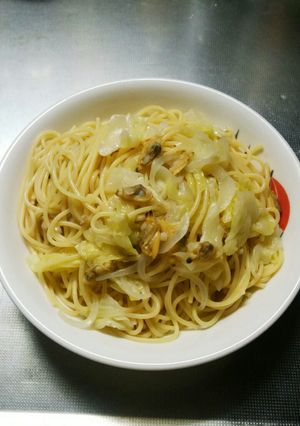 冷凍むきアサリできゃべつのボンゴレパスタ-レシピのメイン写真