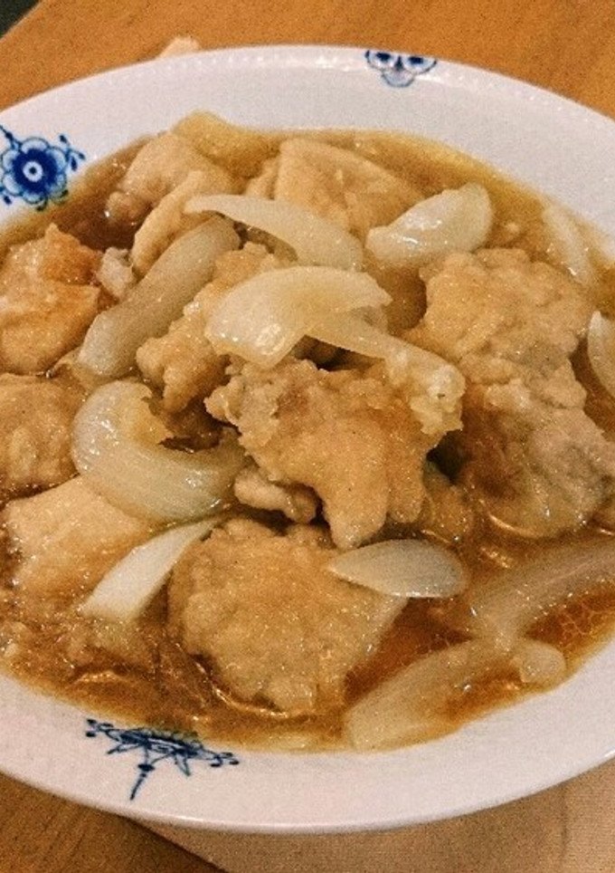 めんつゆDE簡単♪鶏と玉ねぎのみぞれ煮-レシピのメイン写真