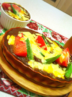 夏野菜のとろ〜り焼きチーズカレー-レシピのメイン写真