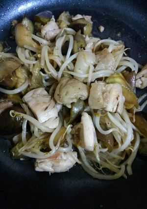 もやしとなすびの酢醤油炒め-レシピのメイン写真