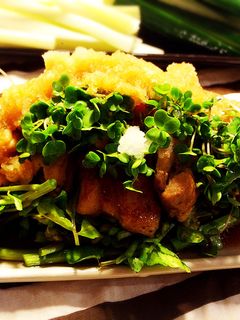 クレソンが美味しいっ♪とり塩焼きのせ♪-レシピのメイン写真