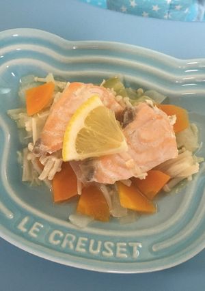 離乳食完了期から♡鮭とお野菜の和風蒸し-レシピのメイン写真