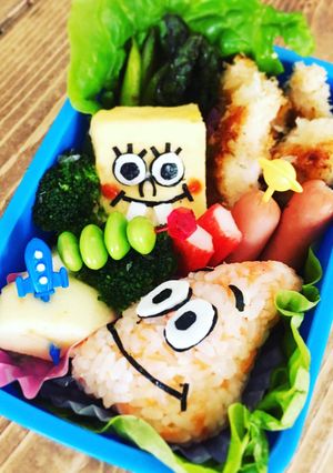 スポンジボブ＆パトリックキャラ弁-レシピのメイン写真