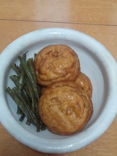 魚河岸揚げとインゲンの煮物-レシピのメイン写真