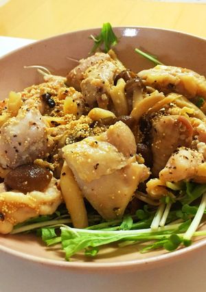アマランサスと鶏もも肉の塩麹炒め-レシピのメイン写真