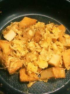 厚揚げとえのきの卵とじ~すき焼き風味~-レシピのメイン写真