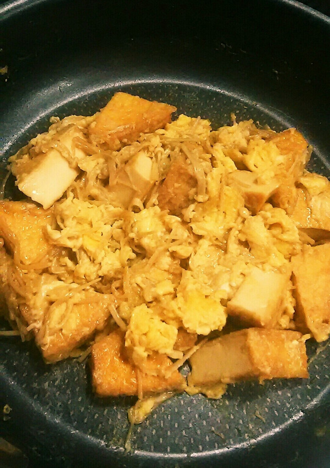 厚揚げとえのきの卵とじ～すき焼き風味～-レシピのメイン写真
