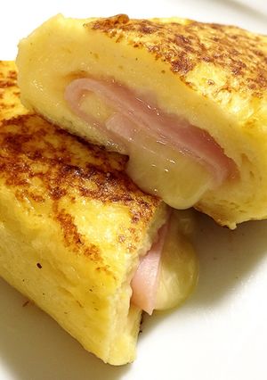 ハム＆チーズのロールフレンチトースト-レシピのメイン写真
