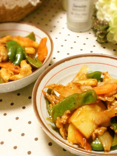 ぱぱっと!豚肉と野菜のケチャップ炒め-レシピのメイン写真