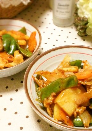 ぱぱっと！豚肉と野菜のケチャップ炒め-レシピのメイン写真