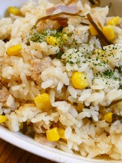 簡単☆ツナと塩昆布とコーンのピラフ-レシピのメイン写真