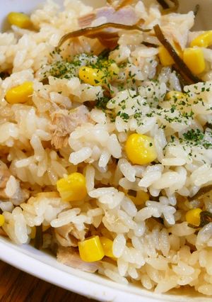 簡単☆ツナと塩昆布とコーンのピラフ-レシピのメイン写真