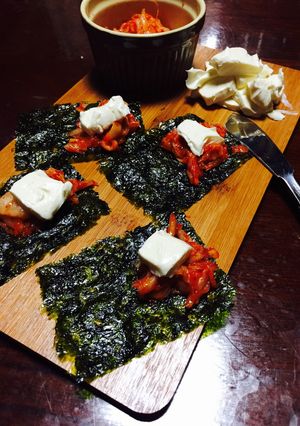 簡単!キムチとクリチで居酒屋風-レシピのメイン写真