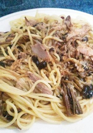 なめ茸とツナの和風バターしょうゆパスタ☆-レシピのメイン写真