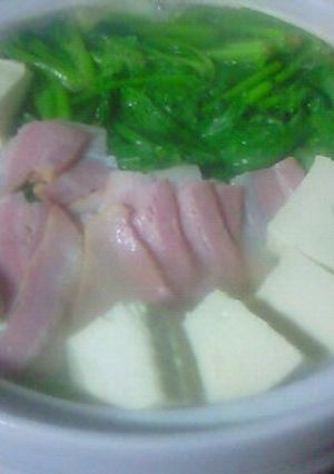 さっぱりほうれん草ベーコン鍋-レシピのメイン写真